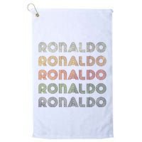 Love Heart R.O.N.A.L.D.O Grunge Style Black R.O.N.A.L.Do Golf Towel