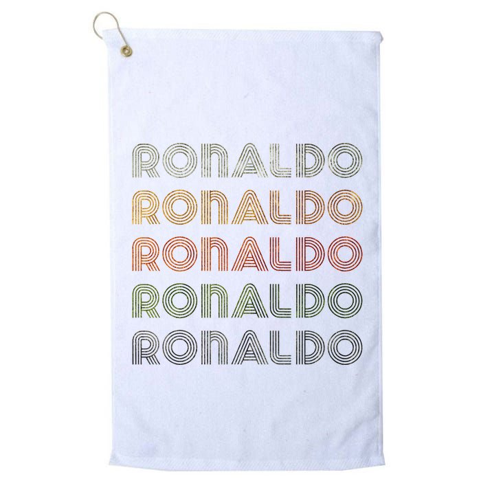 Love Heart R.O.N.A.L.D.O Grunge Style Black R.O.N.A.L.Do Golf Towel