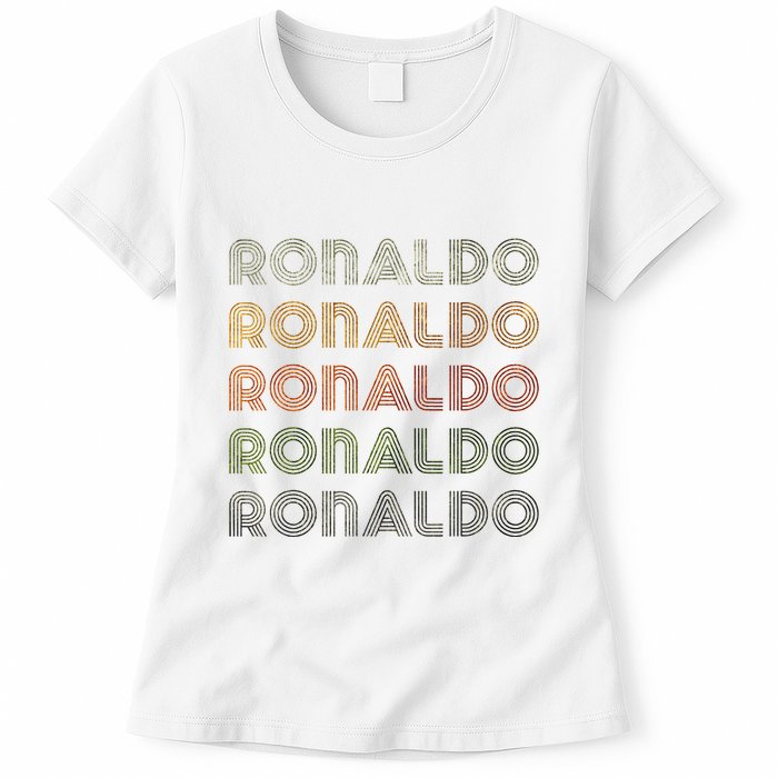 Love Heart R.O.N.A.L.D.O Grunge Style Black R.O.N.A.L.Do Womens T-Shirt