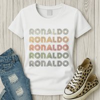 Love Heart R.O.N.A.L.D.O Grunge Style Black R.O.N.A.L.Do Womens T-Shirt