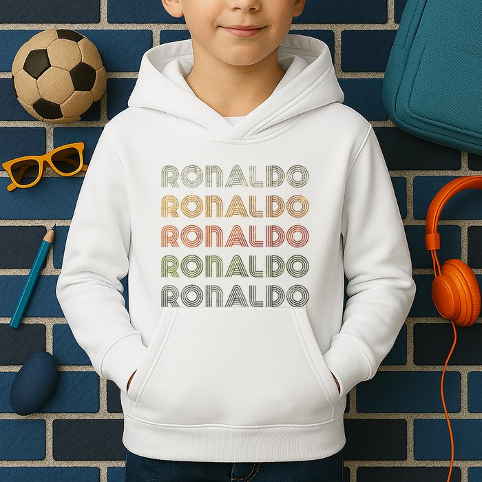 Love Heart R.O.N.A.L.D.O Grunge Style Black R.O.N.A.L.Do Kids Hoodie