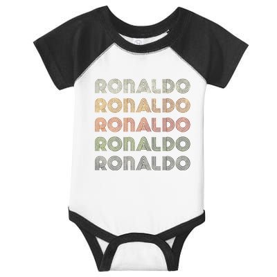 Love Heart R.O.N.A.L.D.O Grunge Style Black R.O.N.A.L.Do Infant Baby Jersey Bodysuit