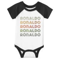 Love Heart R.O.N.A.L.D.O Grunge Style Black R.O.N.A.L.Do Infant Baby Jersey Bodysuit