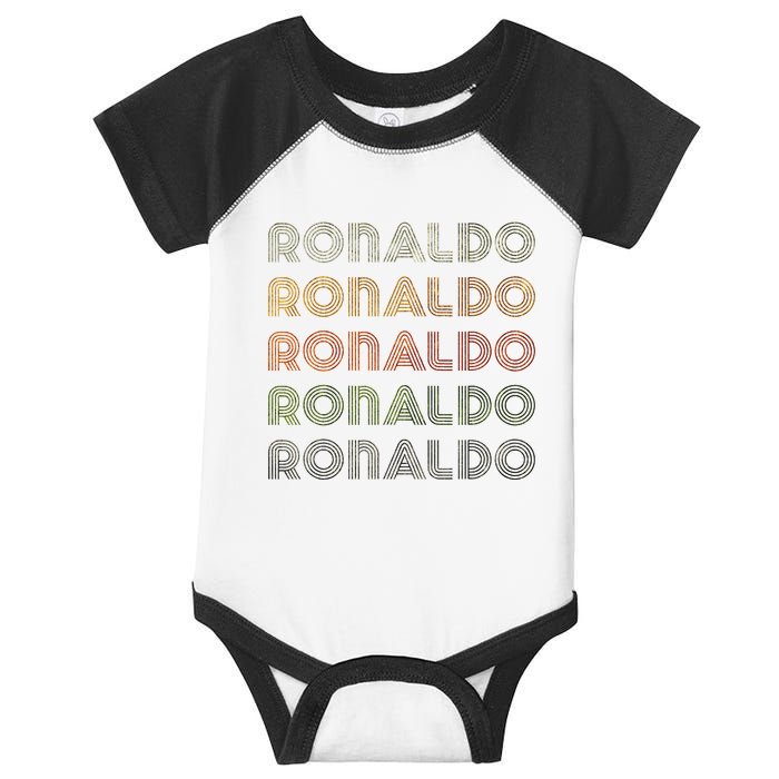 Love Heart R.O.N.A.L.D.O Grunge Style Black R.O.N.A.L.Do Infant Baby Jersey Bodysuit