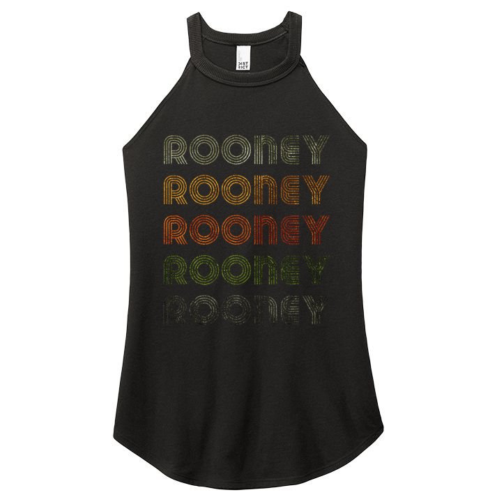 Love Heart Rooney Grunge Vintage Style Black Rooney Women's Perfect Tri Rocker Tank