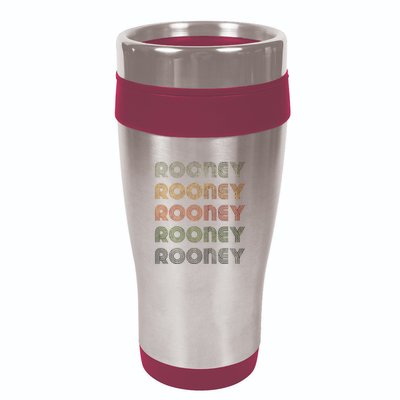 Love Heart Rooney Grunge Vintage Style Black Rooney 16oz Travel Tumbler