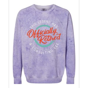 Legend Has Retired Funny Retirement Retired Colorblast Crewneck Sweatshirt