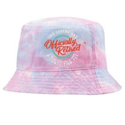 Legend Has Retired Funny Retirement Retired Tie-Dyed Bucket Hat