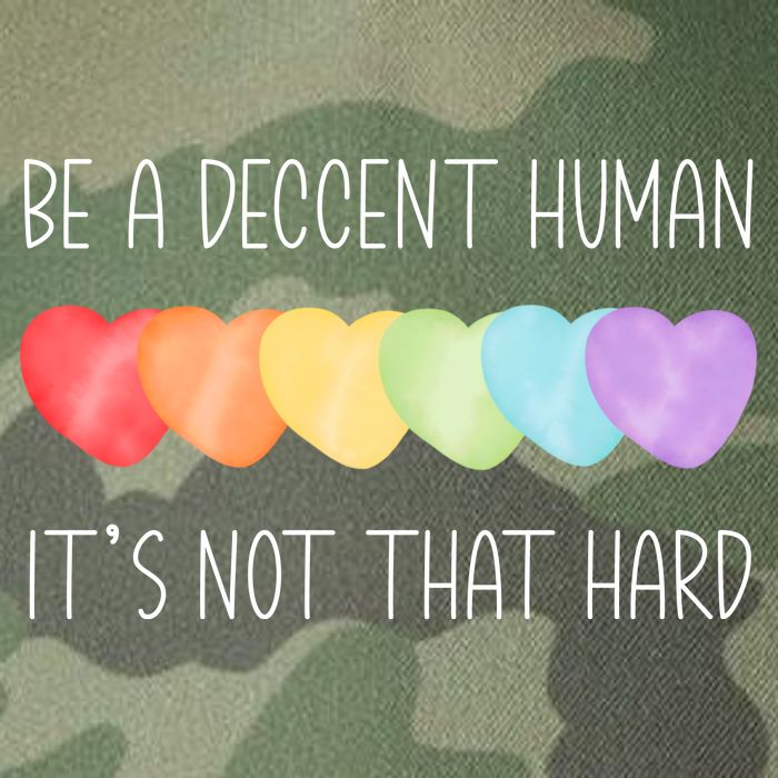 LGBT Heart Retro Be A Decent Human It's Not That Hard Legacy Tie Dye Trucker Hat