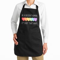 LGBT Heart Retro Be A Decent Human It's Not That Hard Apron