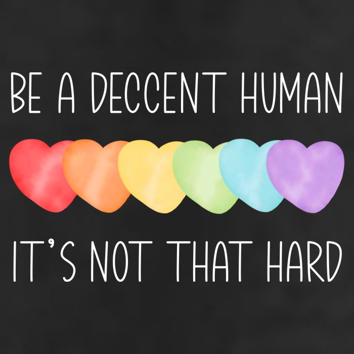 LGBT Heart Retro Be A Decent Human It's Not That Hard 15oz Campfire Ceramic Mug