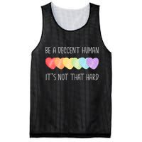 LGBT Heart Retro Be A Decent Human It's Not That Hard Mesh Reversible Basketball Jersey Tank