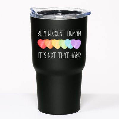 LGBT Heart Retro Be A Decent Human It's Not That Hard Tumbler