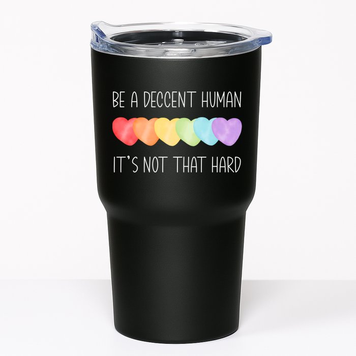 LGBT Heart Retro Be A Decent Human It's Not That Hard Tumbler