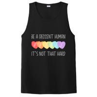 LGBT Heart Retro Be A Decent Human It's Not That Hard PosiCharge Competitor Tank