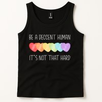 LGBT Heart Retro Be A Decent Human It's Not That Hard Tank Top