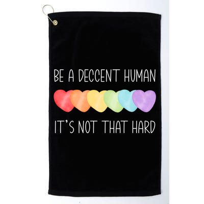 LGBT Heart Retro Be A Decent Human It's Not That Hard Golf Towel