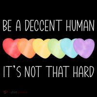 LGBT Heart Retro Be A Decent Human It's Not That Hard Wool Snapback Cap