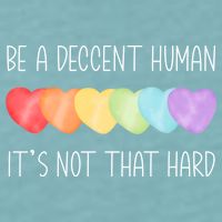 LGBT Heart Retro Be A Decent Human It's Not That Hard Sueded Cloud Jersey T-Shirt