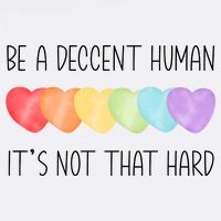 LGBT Heart Retro Be A Decent Human It's Not That Hard Garment-Dyed Sweatshirt