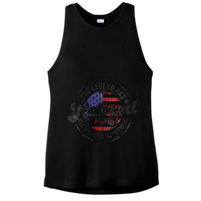 Legend Has Retired 2025 Not My Problem Anymore Retirement Gift Ladies PosiCharge Tri-Blend Wicking Tank