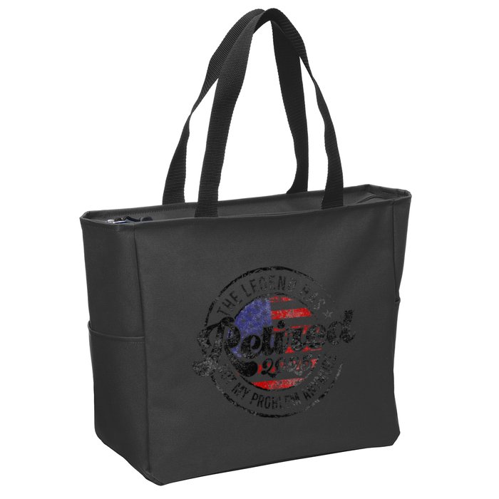 Legend Has Retired 2025 Not My Problem Anymore Retirement Gift Zip Tote Bag