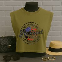 Legend Has Retired 2025 Not My Problem Anymore Retirement Gift Garment-Dyed Women's Muscle Tee