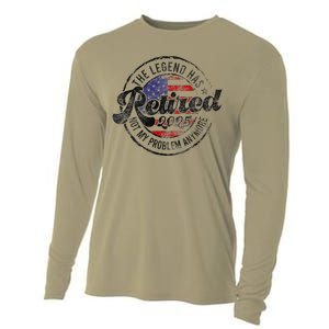 Legend Has Retired 2025 Not My Problem Anymore Retirement Gift Cooling Performance Long Sleeve Crew