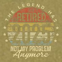 Legend Has Retired 2025 Not My Problem Anymore Retirement Gift Garment-Dyed Women's Muscle Tee