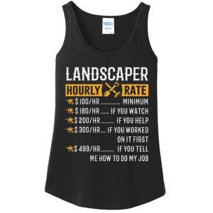 Landscaper Hourly Rate Funny Landscaper Ladies Essential Tank