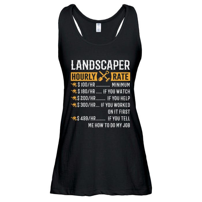 Landscaper Hourly Rate Funny Landscaper Ladies Essential Flowy Tank