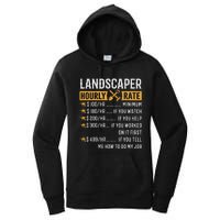 Landscaper Hourly Rate Funny Landscaper Women's Pullover Hoodie