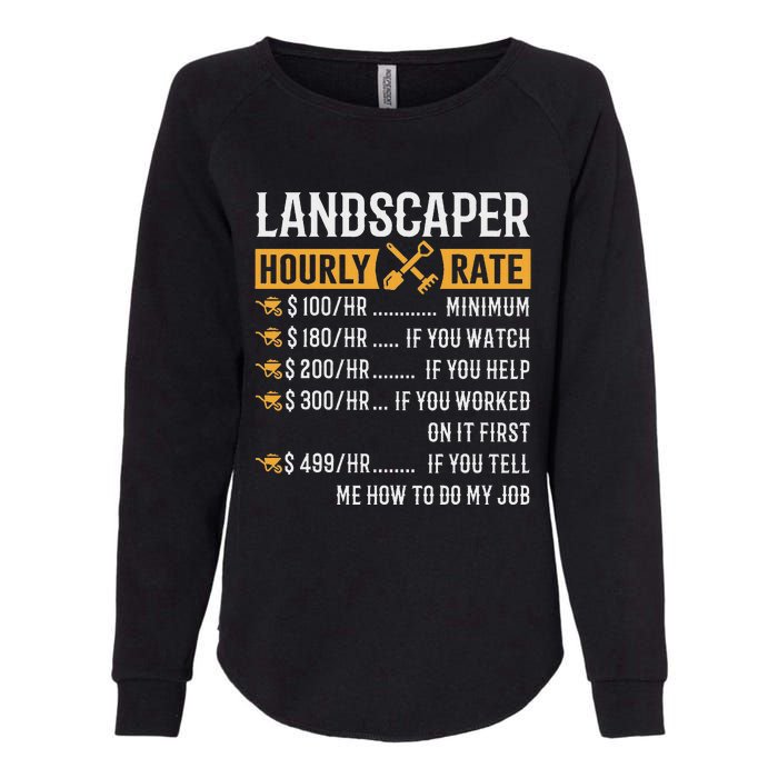 Landscaper Hourly Rate Funny Landscaper Womens California Wash Sweatshirt