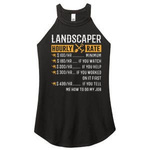 Landscaper Hourly Rate Funny Landscaper Women's Perfect Tri Rocker Tank