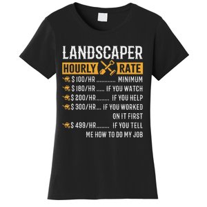 Landscaper Hourly Rate Funny Landscaper Women's T-Shirt