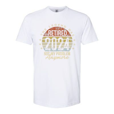 Legend Has Retired 2024 Not My Problem Anymore Retirement Softstyle® CVC T-Shirt