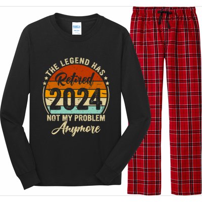 Legend Has Retired 2024 Not My Problem Anymore Long Sleeve Pajama Set