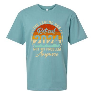 Legend Has Retired 2024 Not My Problem Anymore Sueded Cloud Jersey T-Shirt