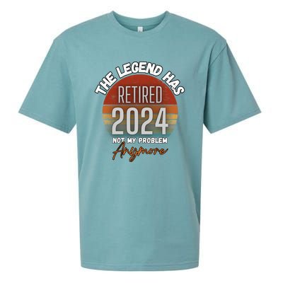 Legend Has Retired 2024 Not My Problem Anymore Sueded Cloud Jersey T-Shirt