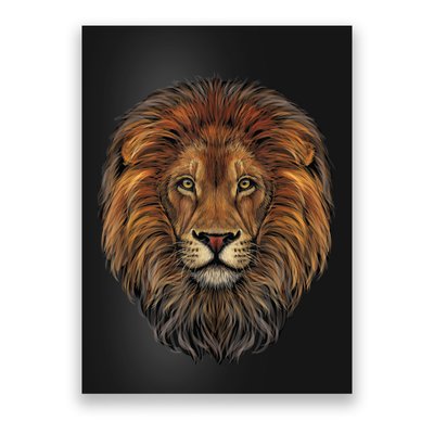 Lion Head Realistic For Lovers Of Lions King African Animal Poster