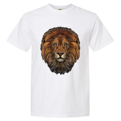 Lion Head Realistic For Lovers Of Lions King African Animal Garment-Dyed Heavyweight T-Shirt