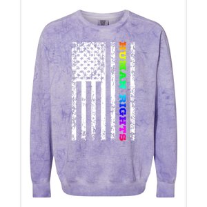 Lgbt Hu Rights Gift Colorblast Crewneck Sweatshirt