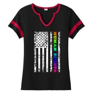 Lgbt Hu Rights Gift Ladies Halftime Notch Neck Tee