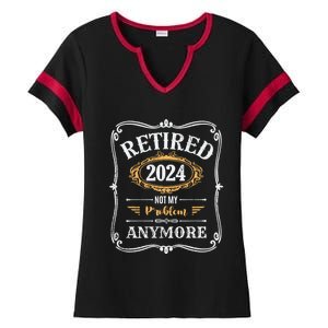 Legend Has Retired 2024 Not My Problem Anymore Ladies Halftime Notch Neck Tee