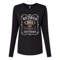 Legend Has Retired 2024 Not My Problem Anymore Womens Cotton Relaxed Long Sleeve T-Shirt