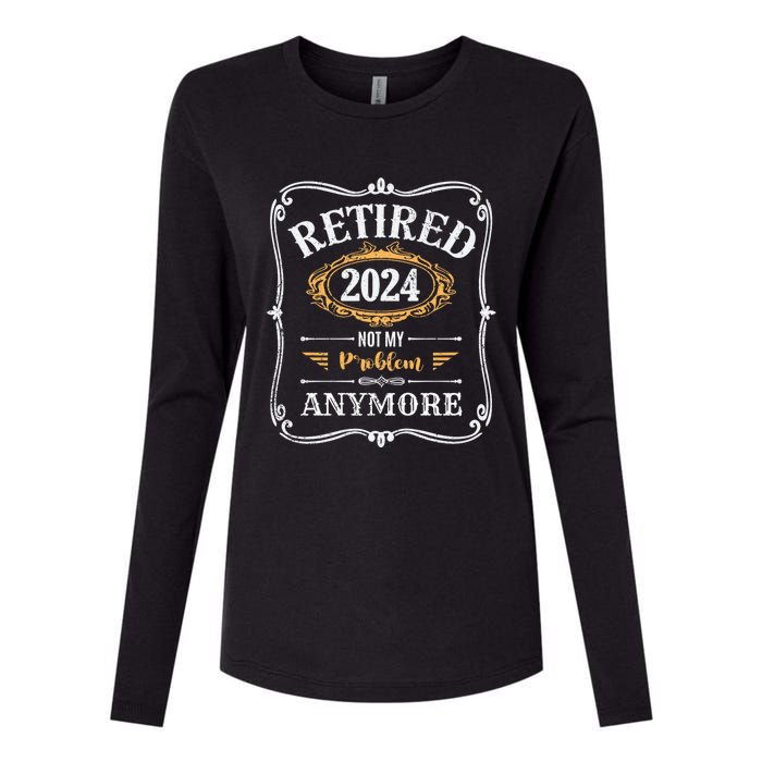 Legend Has Retired 2024 Not My Problem Anymore Womens Cotton Relaxed Long Sleeve T-Shirt