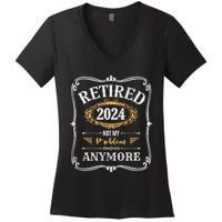 Legend Has Retired 2024 Not My Problem Anymore Women's V-Neck T-Shirt