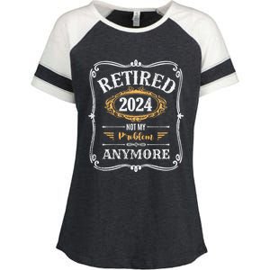 Legend Has Retired 2024 Not My Problem Anymore Enza Ladies Jersey Colorblock Tee