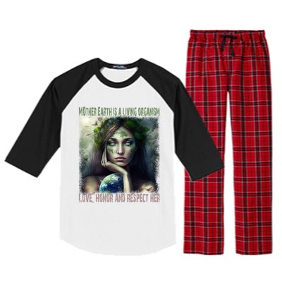 Love Honor Respect Your Mother Earth Gift Raglan Sleeve Pajama Set