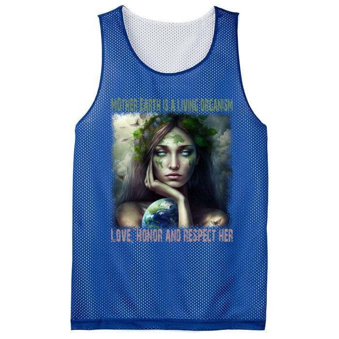 Love Honor Respect Your Mother Earth Gift Mesh Reversible Basketball Jersey Tank